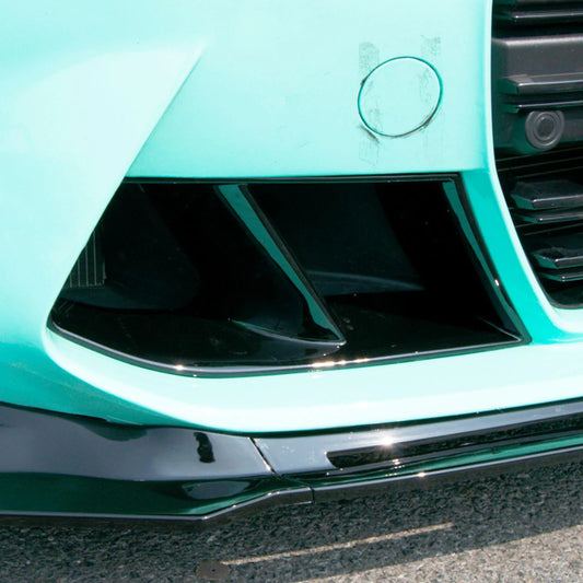 'Front Spoilers 'Performance Style' for BMW M3/M4 (G80/G81/G82/G83) in Gloss Black'