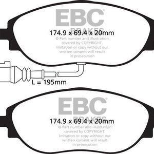 EBC Bluestuff - Przednie Klocki Hamulcowe DP52127NDX do Audi S3 8V