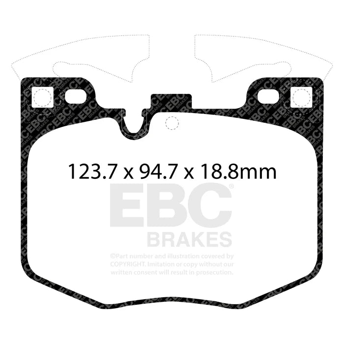 EBC Redstuff – Przednie Klocki Hamulcowe DP32302C do BMW G20/G21 M340i / G22/G23/G26 M440i / G42 M240i / Toyota GR Supra i inne modele
