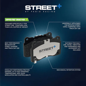 Pagid Street+ – Przednie Klocki Hamulcowe do BMW G42 M240i / G20 M340i / G22 M440i / Toyota GR Supra A90