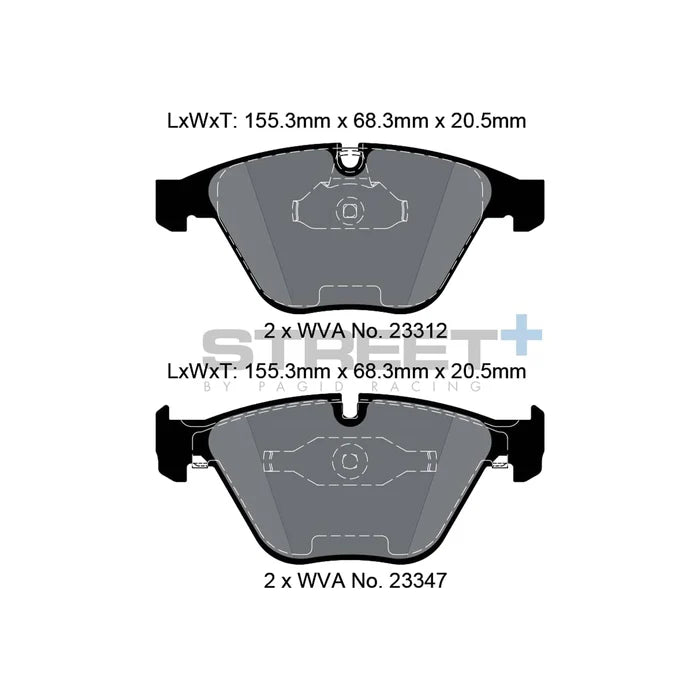 Pagid Street+ – Przednie Klocki Hamulcowe do BMW M3 (E90/E92/E93)
