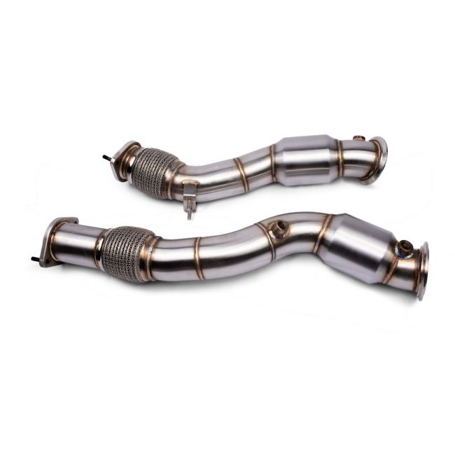 VRSF High Flow Catted Downpipes do BMW S58 X3M/X4M (F97/F98) PRE-LCI